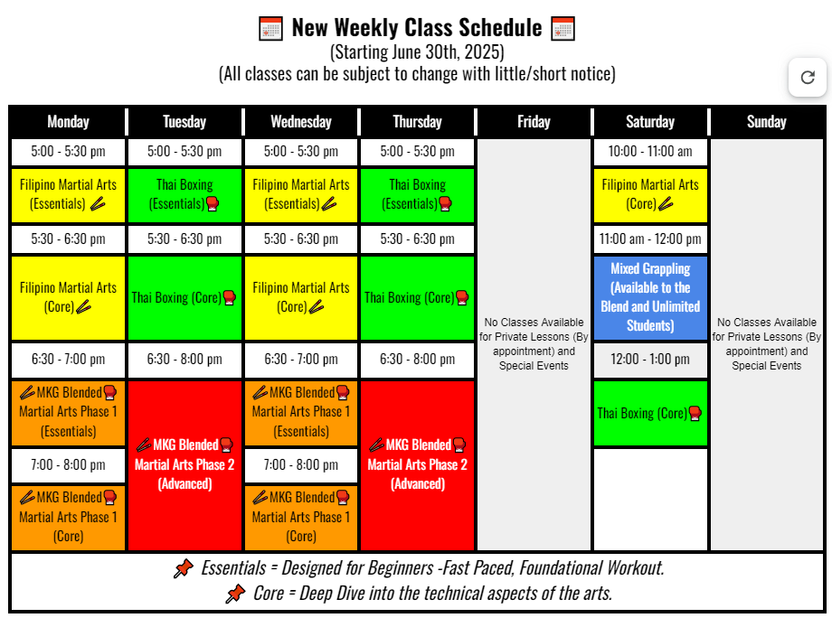 schedule
